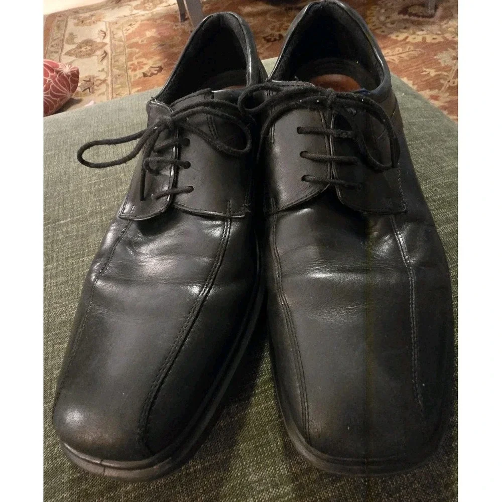 Ecco Helsinki 2 Black Leather Mens Size 11.5 EU 45 Oxford Dress Shoes Business